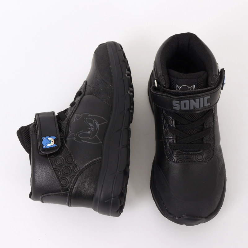 ZAPATILLA ESCOLAR NIÑO CAÑA ALTA NEGRO SONIC - 4