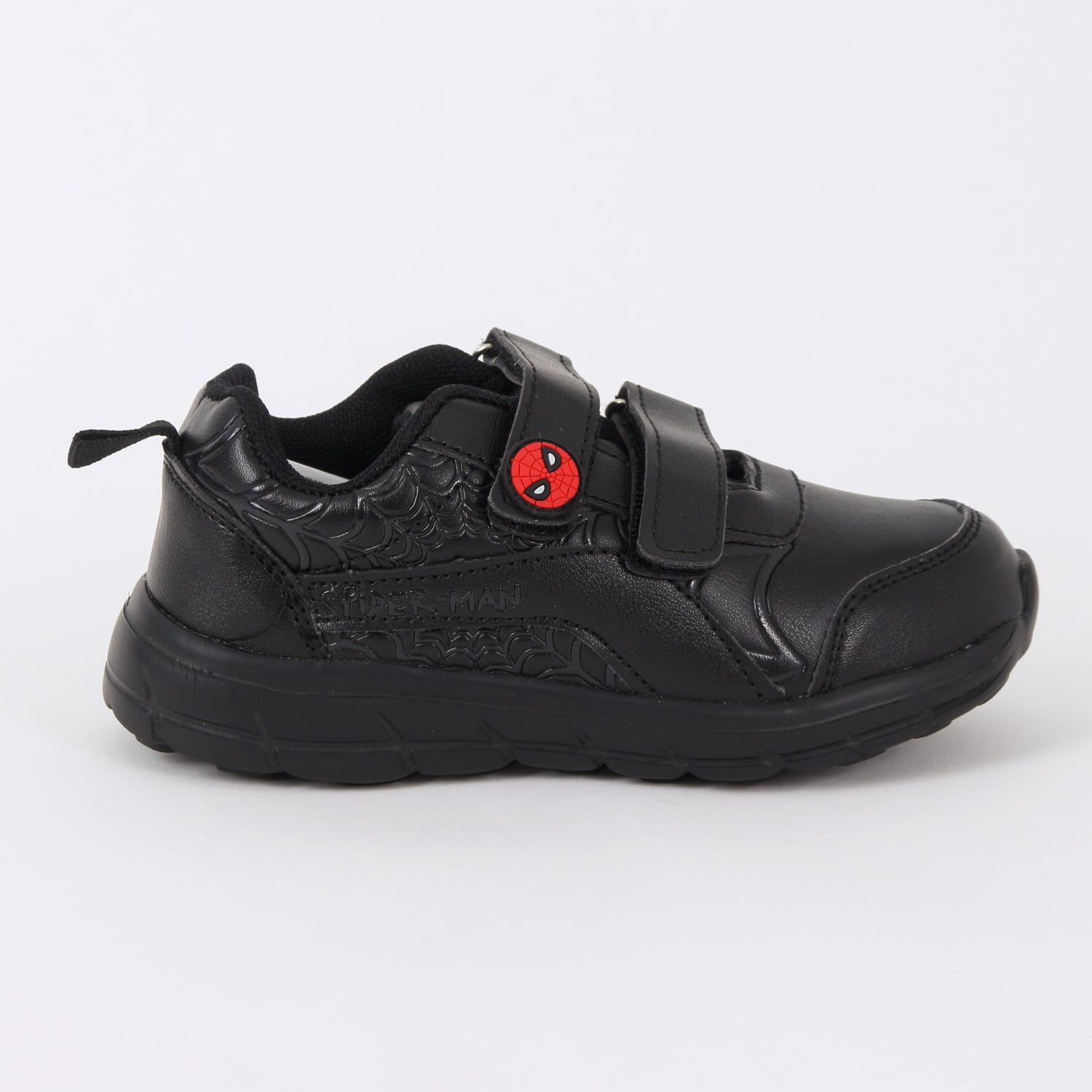 ZAPATILLA ESCOLAR NIÑO VELCRO WEB SPIDERMAN NEGRO MARVEL - 1