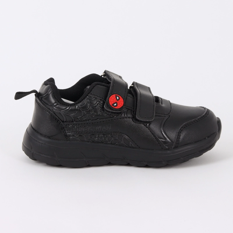 ZAPATILLA ESCOLAR NIÑO VELCRO WEB SPIDERMAN NEGRO MARVEL - 1