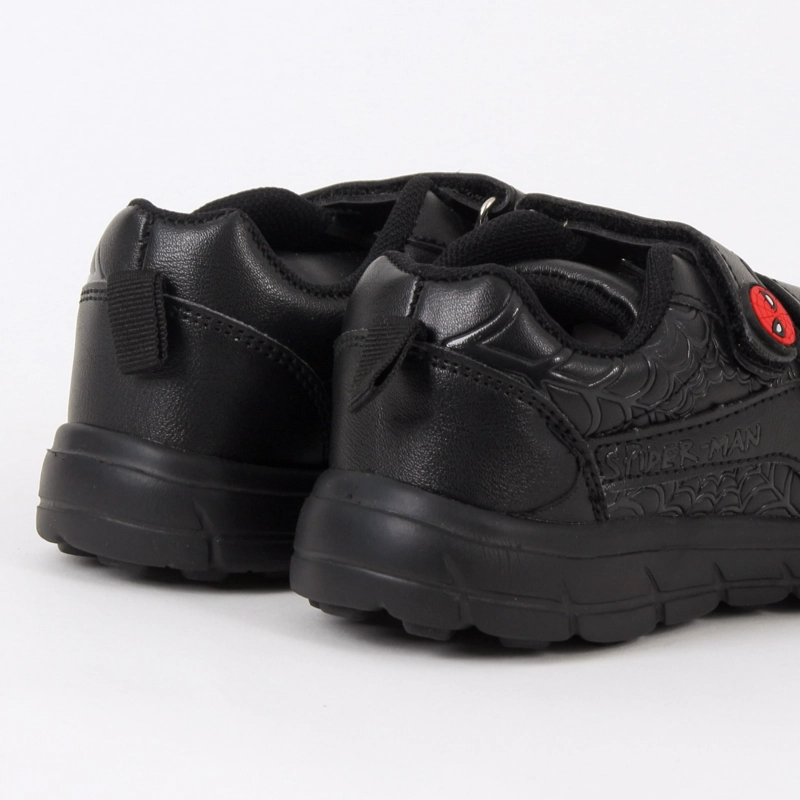 ZAPATILLA ESCOLAR NIÑO VELCRO WEB SPIDERMAN NEGRO MARVEL - 3