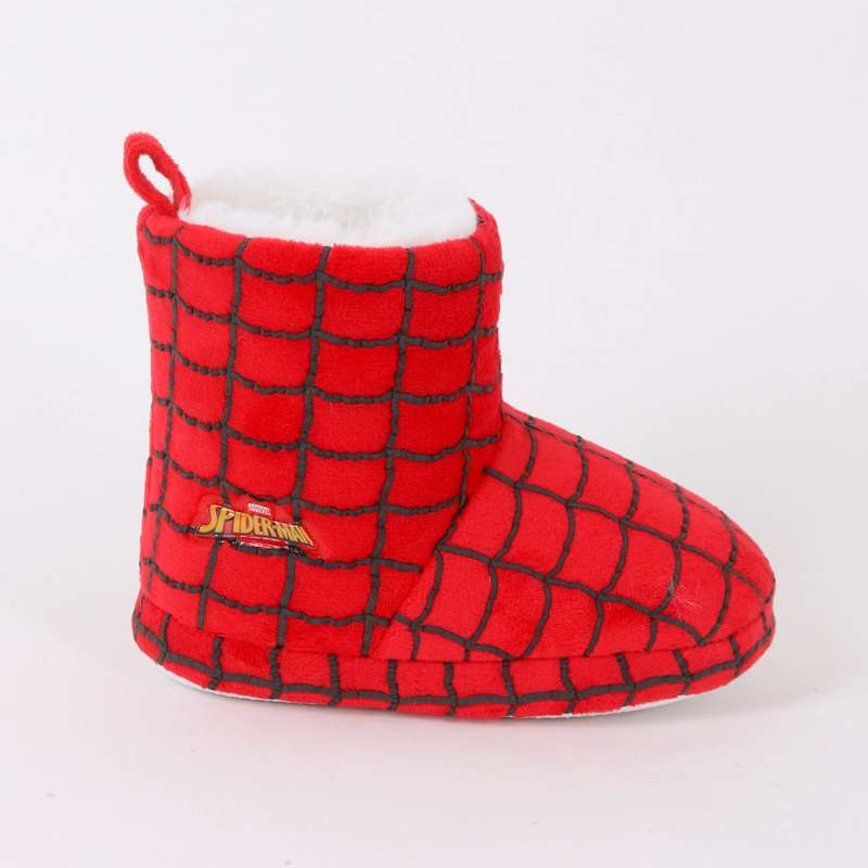 PANTUFLA BOTA NIÑO INVERNAL TELARAÑA SPIDERMAN ROJO MARVEL - 1