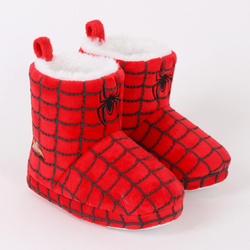PANTUFLA BOTA NIÑO INVERNAL TELARAÑA SPIDERMAN ROJO MARVEL - 2