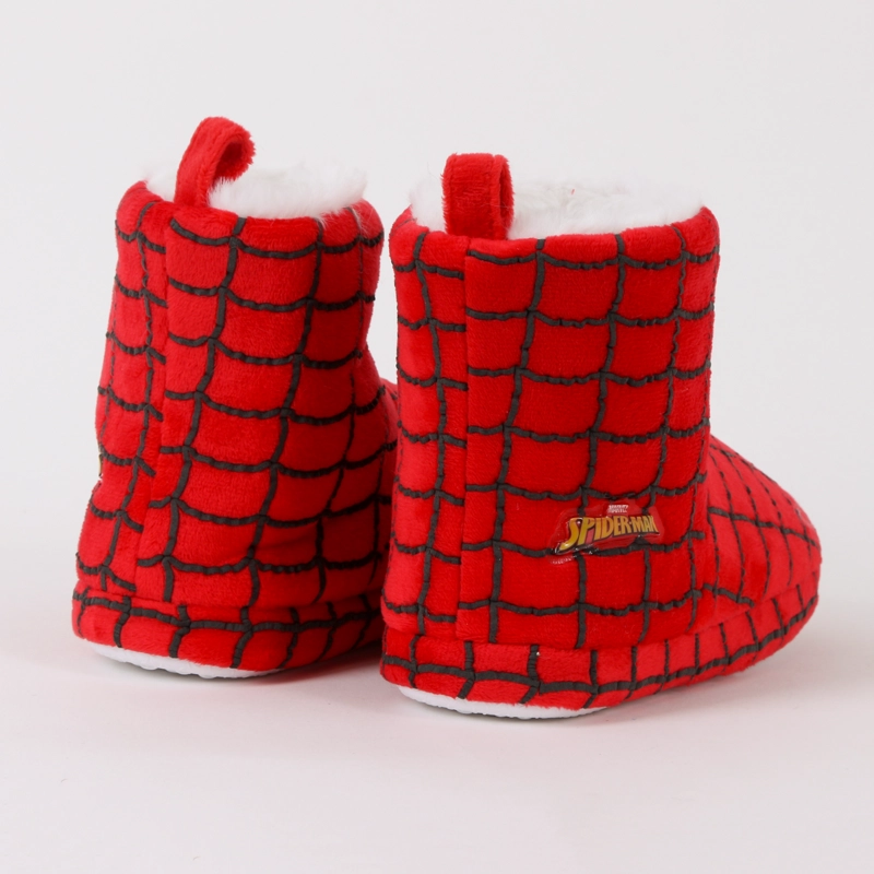 PANTUFLA BOTA NIÑO INVERNAL TELARAÑA SPIDERMAN ROJO MARVEL - 3