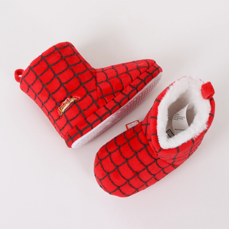 PANTUFLA BOTA NIÑO INVERNAL TELARAÑA SPIDERMAN ROJO MARVEL - 4