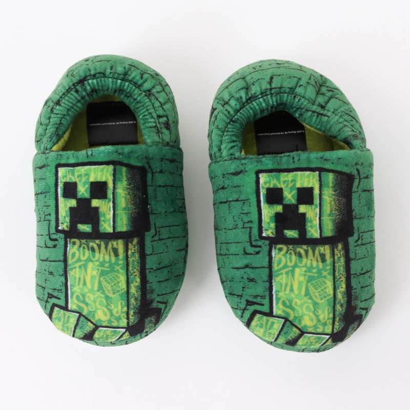 PANTUFLA NIÑO BOOM TNT SSSS CREEPER VERDE MINECRAFT - 5