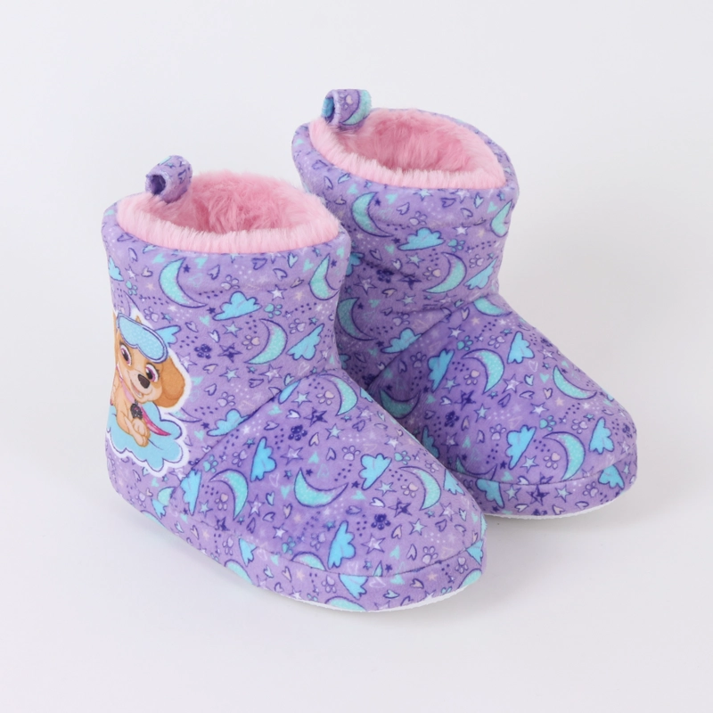 PANTUFLA BOTA NIÑA INVERNAL SKYE CIELO MORADO PAW PATROL - 1