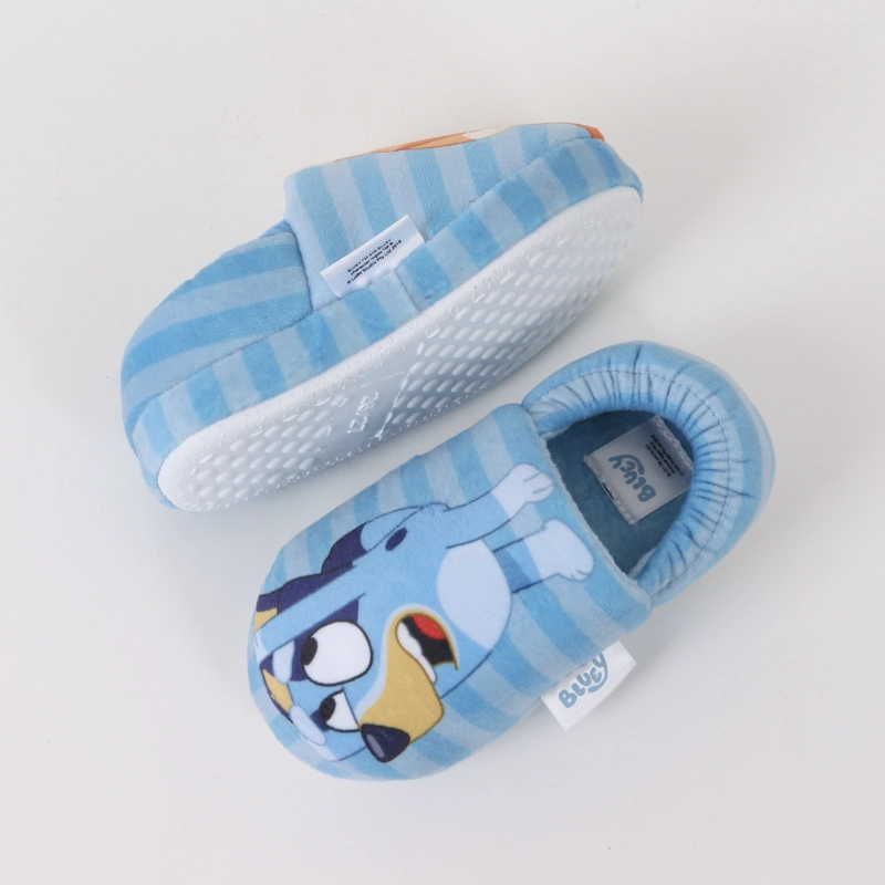 PANTUFLA NIÑO RAYAS SALTANDO CELESTE BINGO & BLUEY - 4