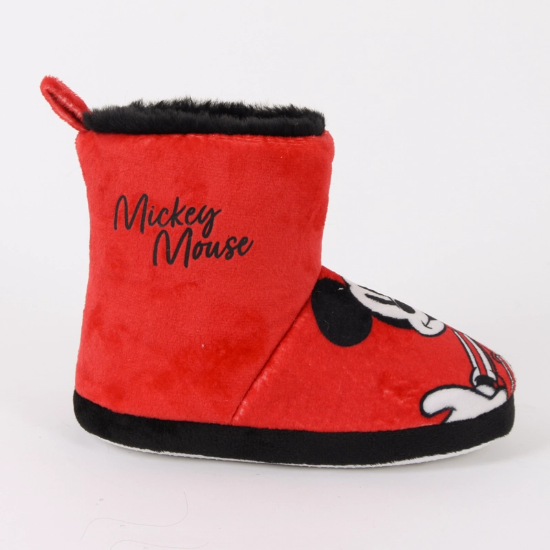 PANTUFLA BOTA NIÑO INVERNAL MICKEY MOUSE ROJO DISNEY - 1