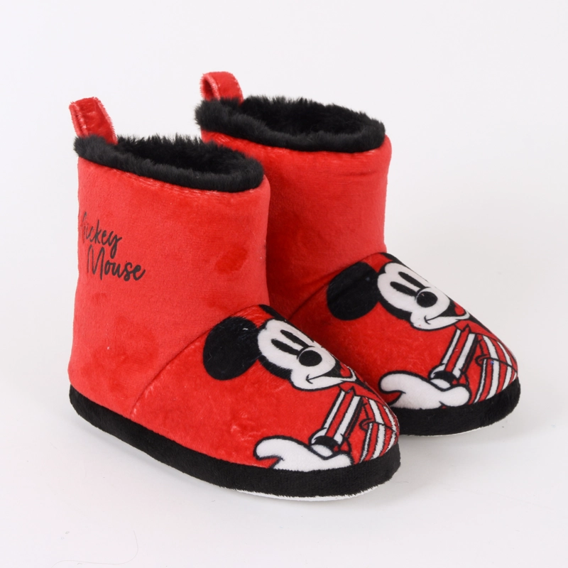 PANTUFLA BOTA NIÑO INVERNAL MICKEY MOUSE ROJO DISNEY - 2