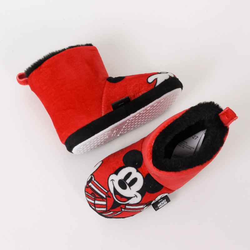 PANTUFLA BOTA NIÑO INVERNAL MICKEY MOUSE ROJO DISNEY - 4