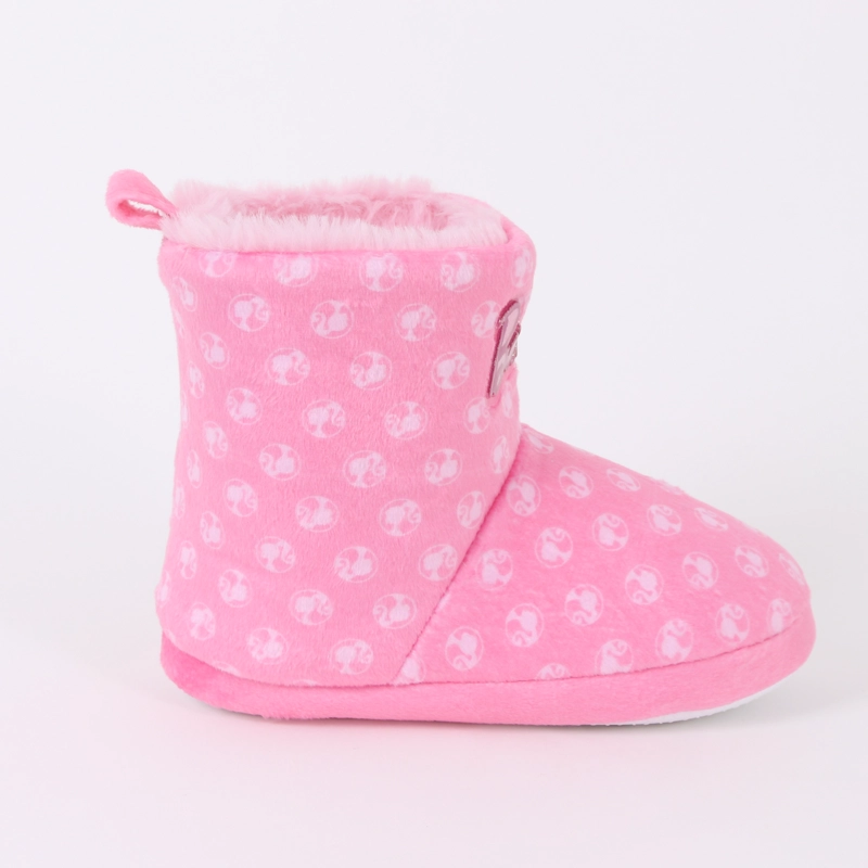PANTUFLA BOTA NIÑA INVERNAL LOGO PRINT ROSADO BARBIE - 1