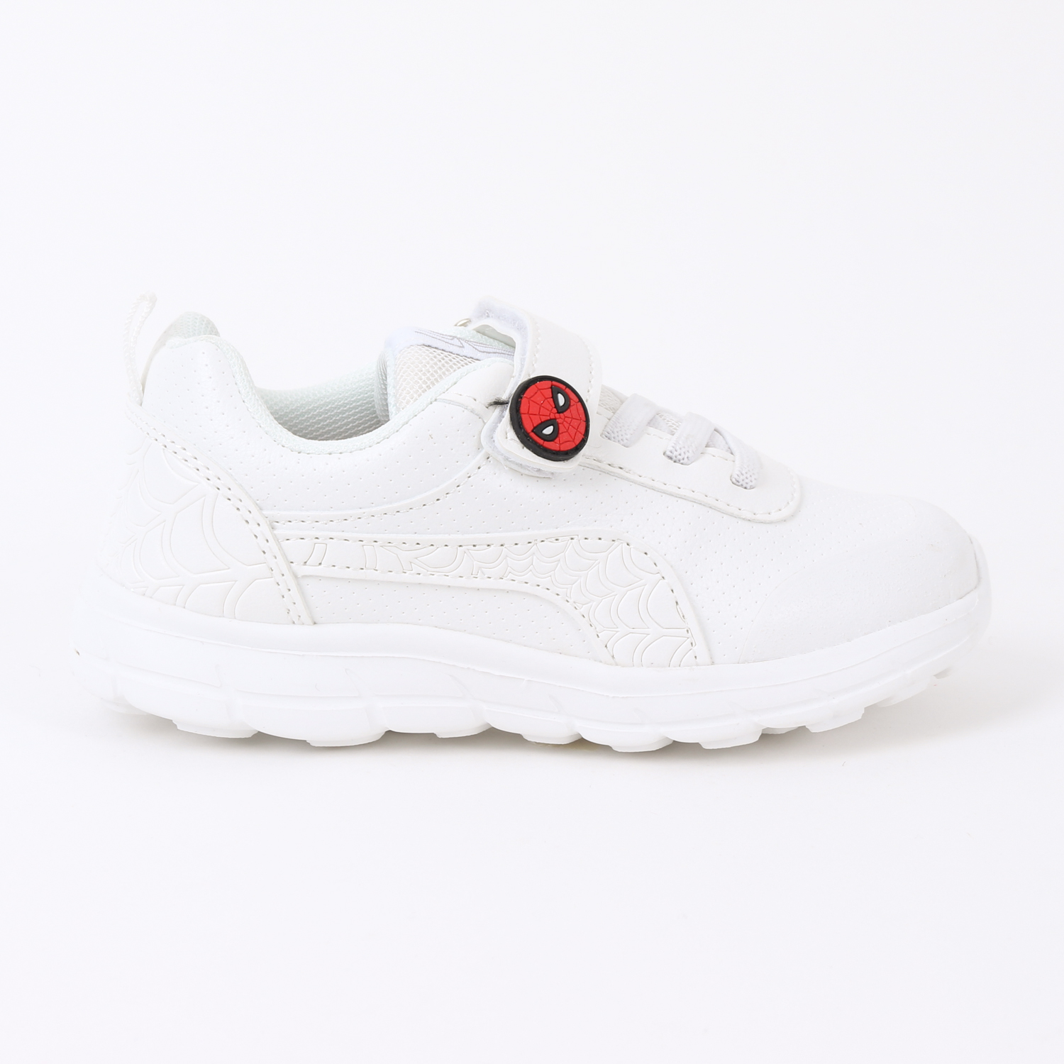 ZAPATILLA ESCOLAR NIÑO VELCRO SPIDERMAN WEB BLANCO MARVEL - 1