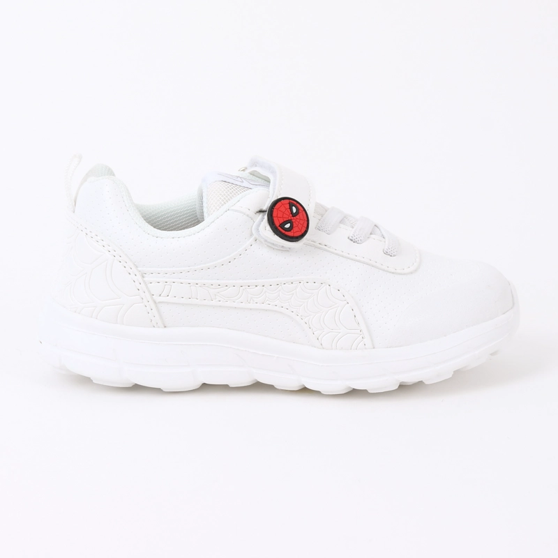 ZAPATILLA ESCOLAR NIÑO VELCRO SPIDERMAN WEB BLANCO MARVEL - 1