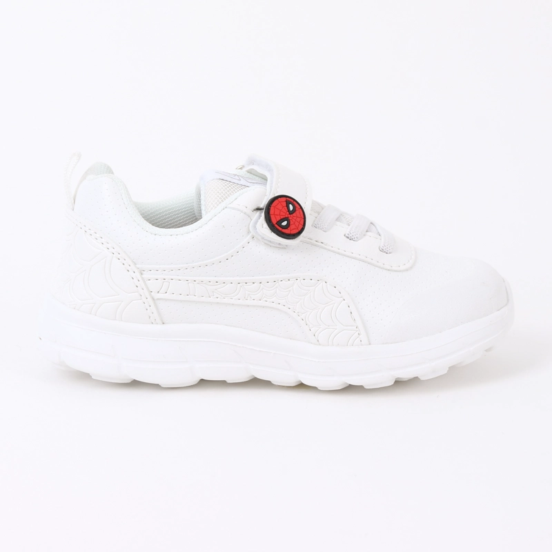 ZAPATILLA ESCOLAR NIÑO VELCRO SPIDERMAN WEB BLANCO MARVEL - 1