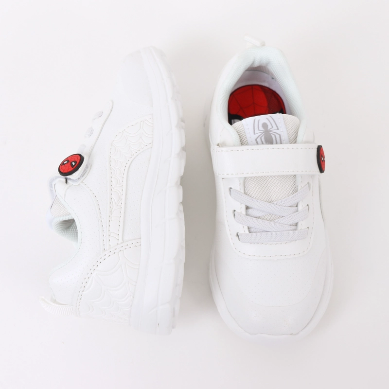 ZAPATILLA ESCOLAR NIÑO VELCRO SPIDERMAN WEB BLANCO MARVEL - 4