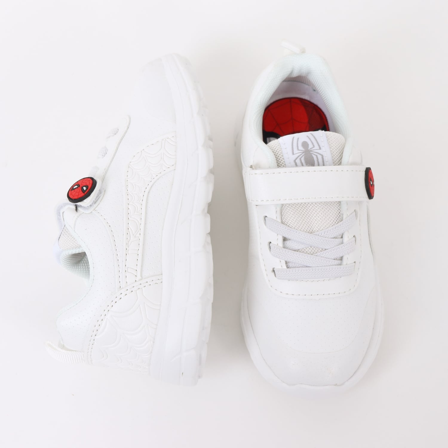 ZAPATILLA ESCOLAR NIÑO VELCRO SPIDERMAN WEB BLANCO MARVEL - 4