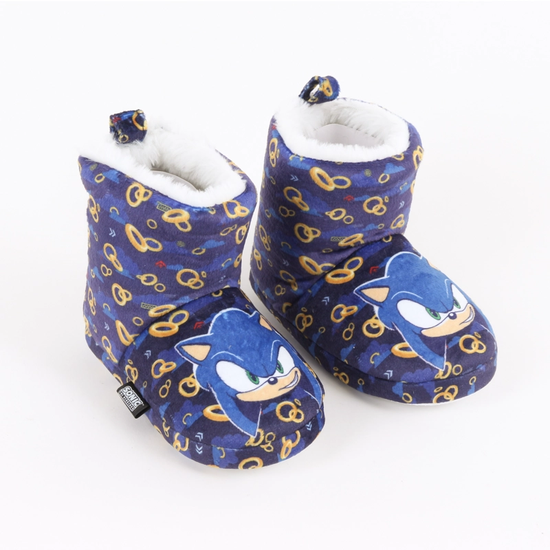 PANTUFLA BOTA NIÑO INVERNAL FULL PRINT RINGS AZUL SONIC - 2