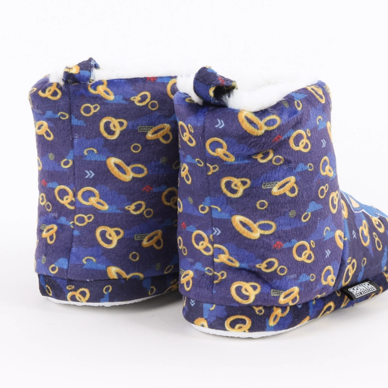 PANTUFLA BOTA NIÑO INVERNAL FULL PRINT RINGS AZUL SONIC - 3