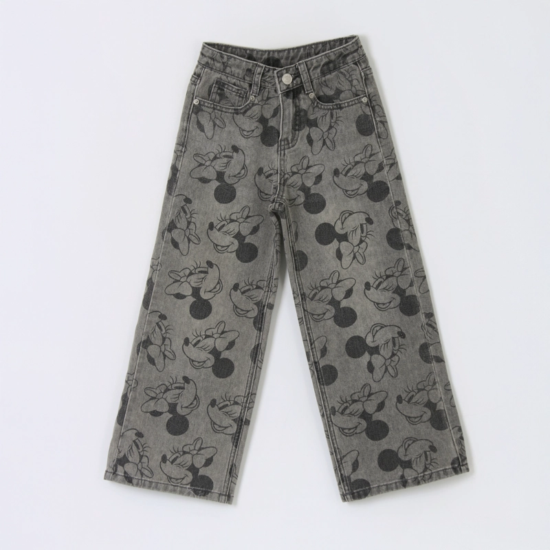 JEANS NIÑA PALAZZO FULL PRINT MINNIE GRIS DISNEY - 1