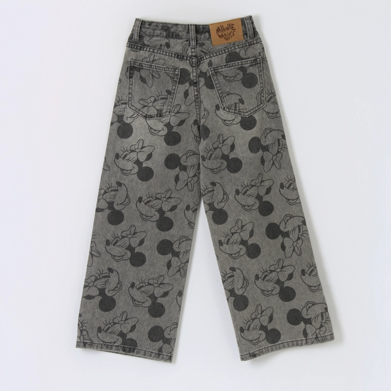 JEANS NIÑA PALAZZO FULL PRINT MINNIE GRIS DISNEY - 3