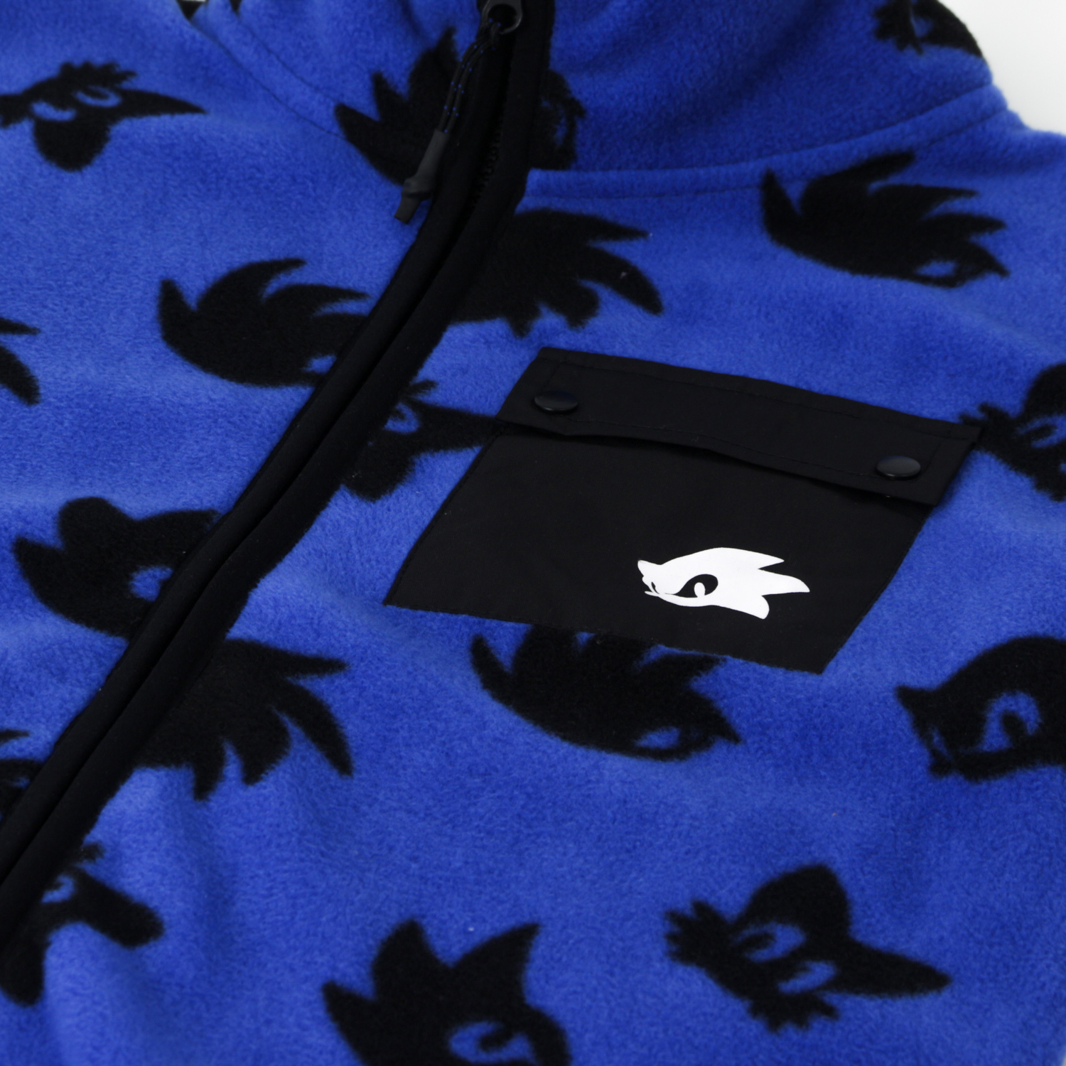 POLAR NIÑO FULL PRINT CARAS AZUL BOLSILLO SONIC - 3