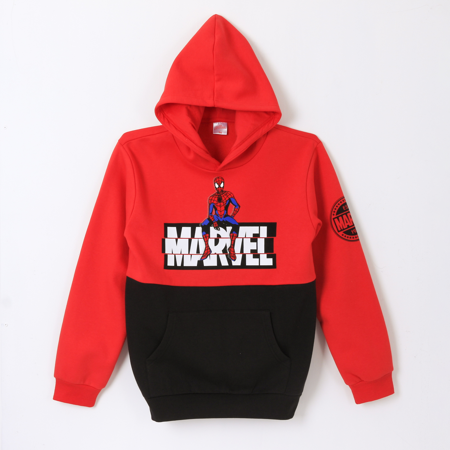 POLERON NIÑO HOODIE SPIDERMAN LOGO ROJO MARVEL - 1