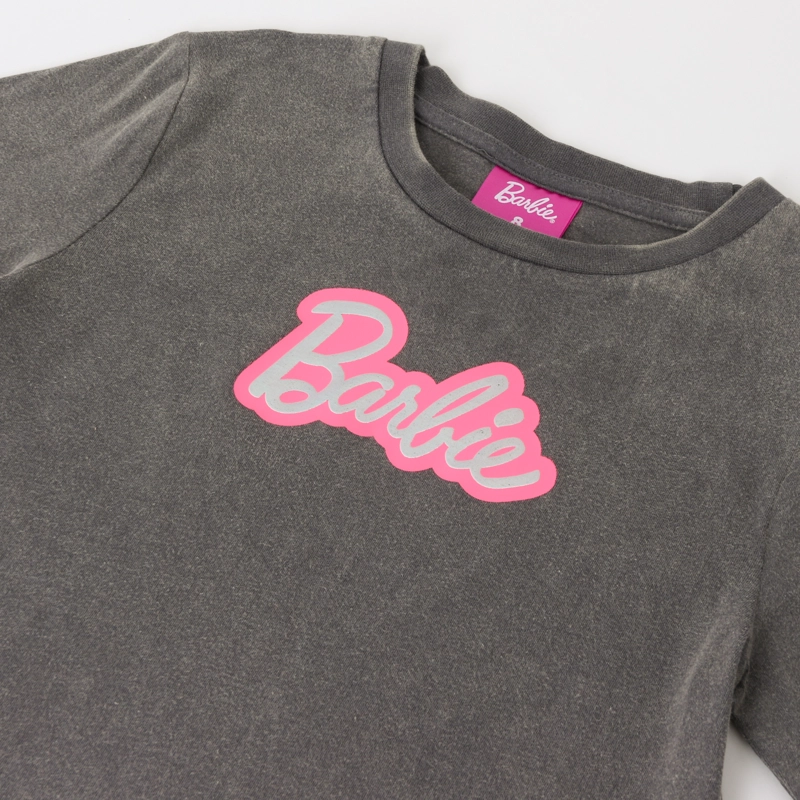 POLERA MANGA LARGA NIÑA LOGO GRIS BARBIE - 3