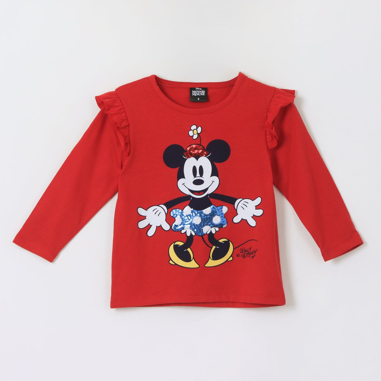 POLERA MANGA LARGA NIÑA VUELOS MINNIE MOUSE ROJO DISNEY - 1
