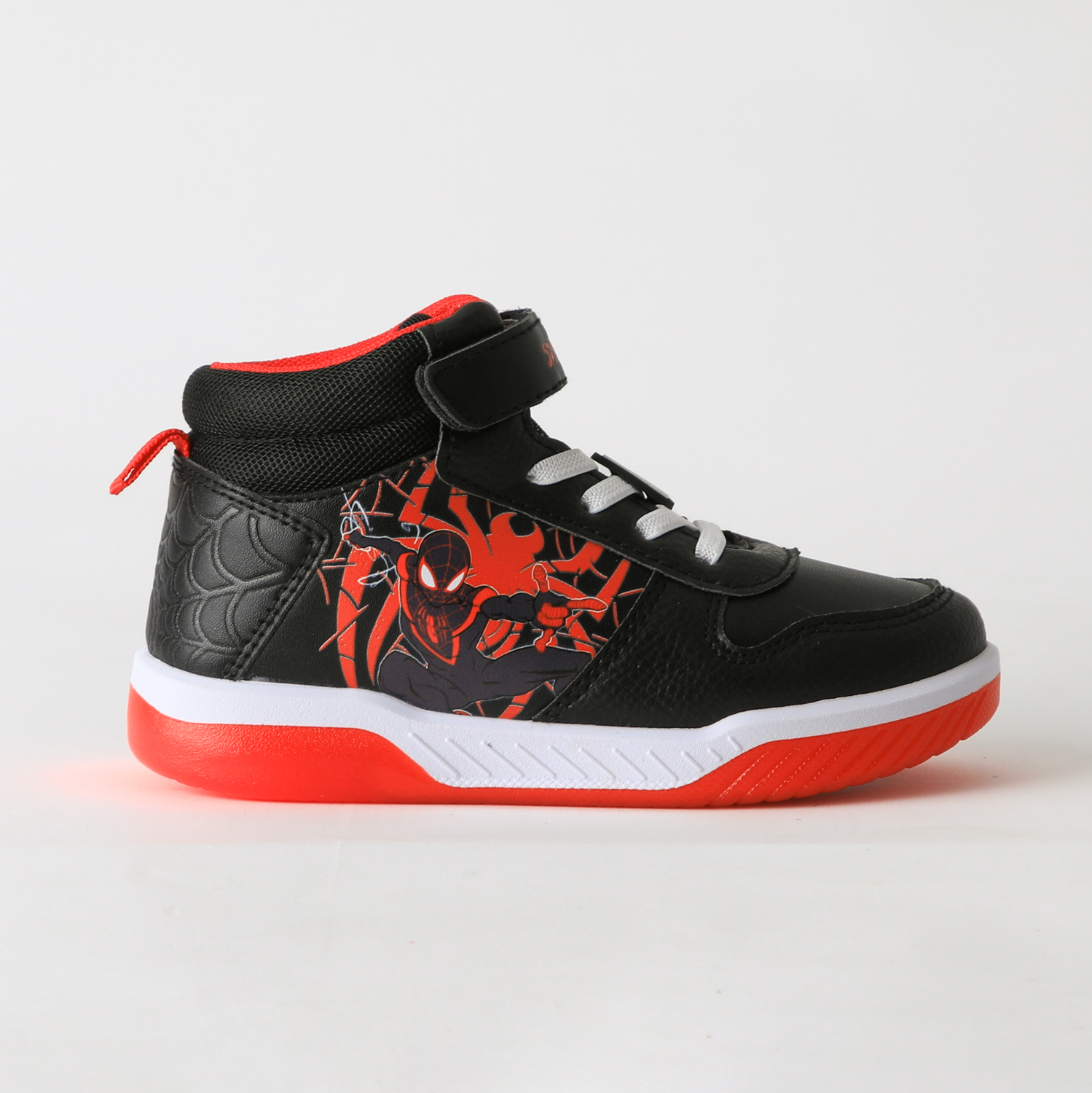 ZAPATILLA CAÑA ALTA NIÑO LUCES SPIDERMAN NEGRO MARVEL - 1