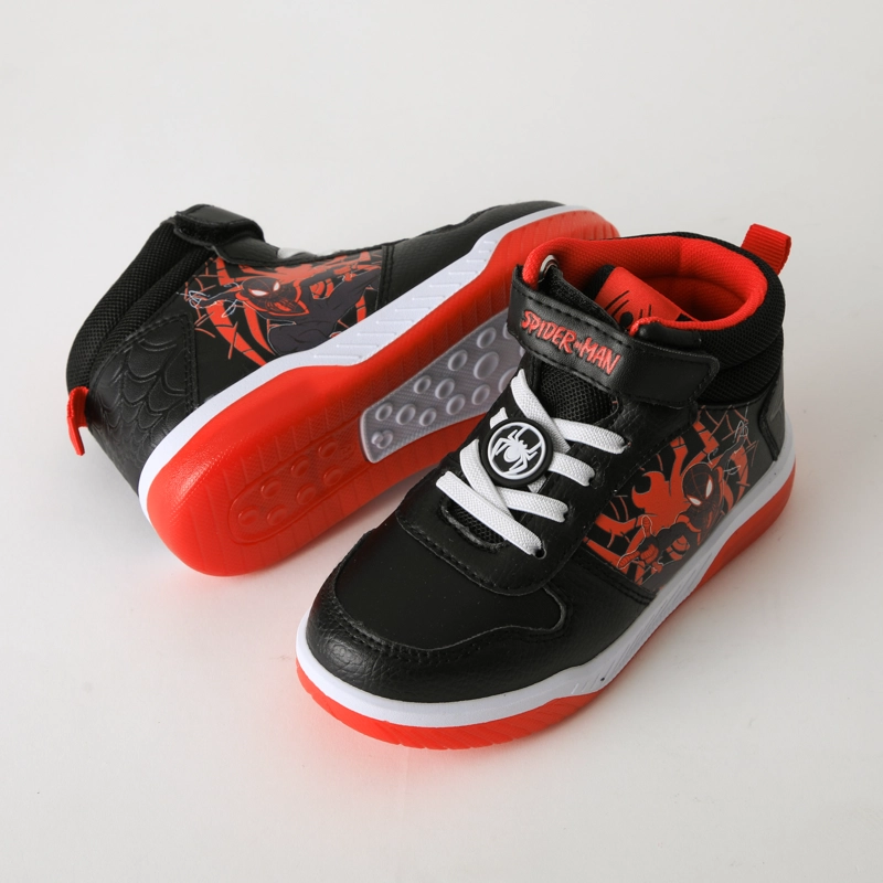 ZAPATILLA CAÑA ALTA NIÑO LUCES SPIDERMAN NEGRO MARVEL - 4