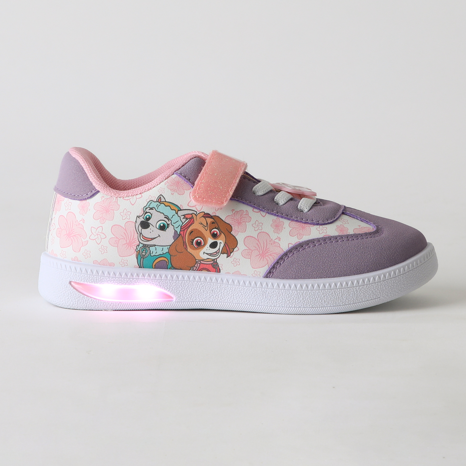 ZAPATILLA LUCES NIÑA VELCRO EVEREST & SKYE MORADO PAW PATROL - 1