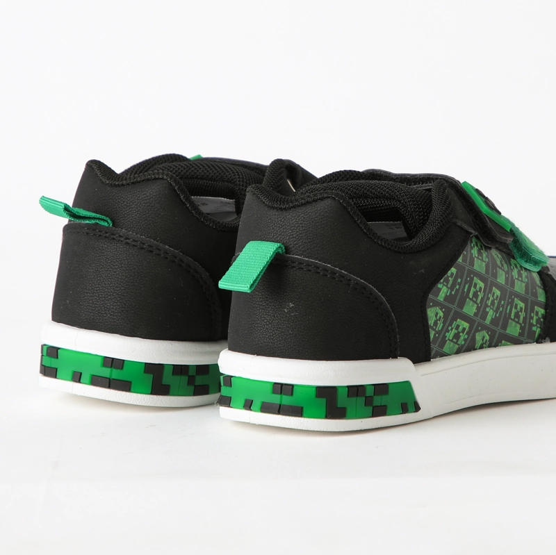 ZAPATILLA LUCES NIÑO VELCRO PRINT NEGRO MINECRAFT - 3