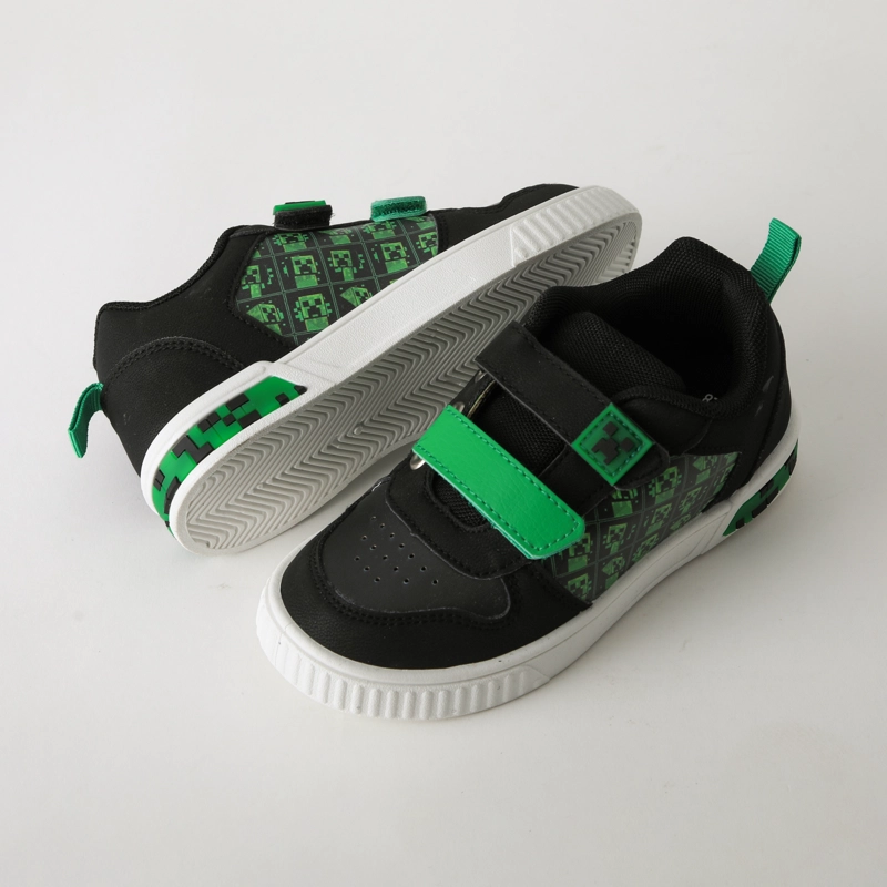 ZAPATILLA LUCES NIÑO VELCRO PRINT NEGRO MINECRAFT - 4