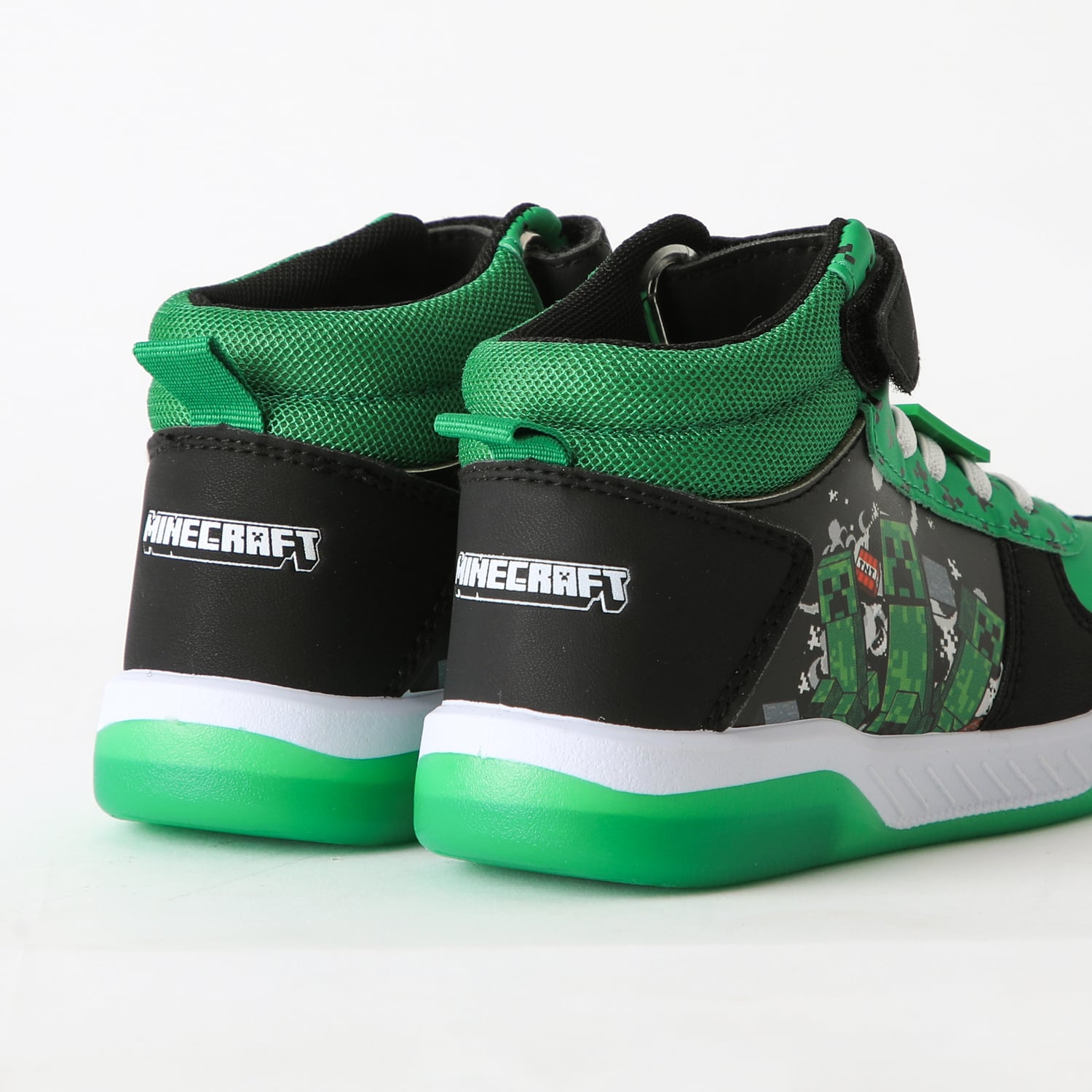 ZAPATILLA CAÑA ALTA NIÑO LUCES TNT VERDE MINECRAFT - 3