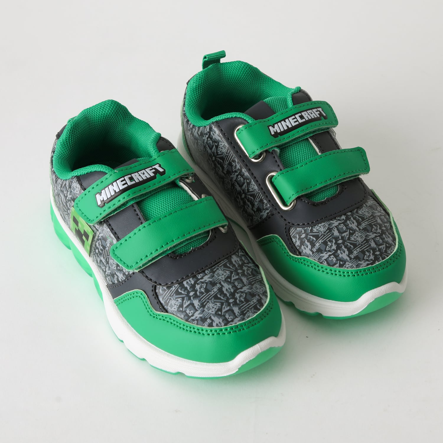 ZAPATILLA LUCES NIÑO CREEPER GRIS MINECRAFT - 2