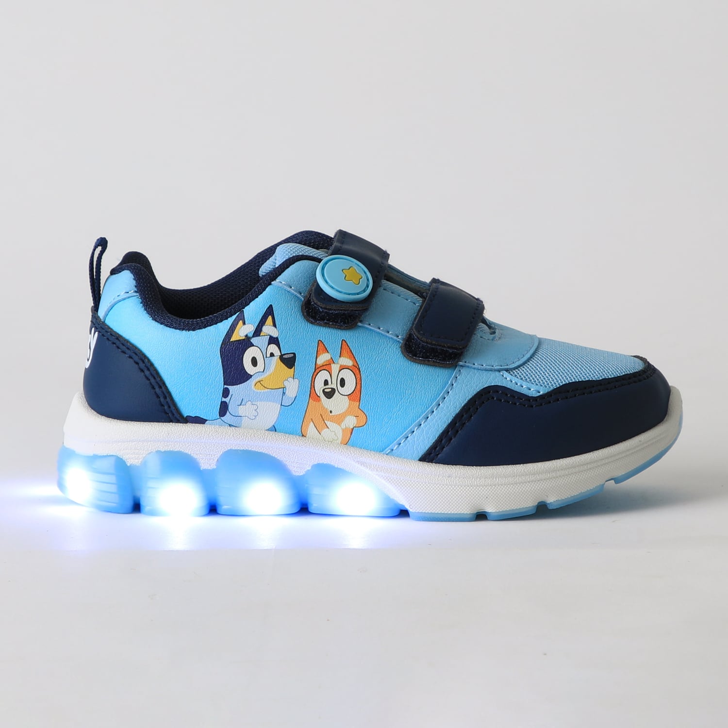 ZAPATILLA LUCES NIÑO VELCRO CELESTE BINGO & BLUEY - 1