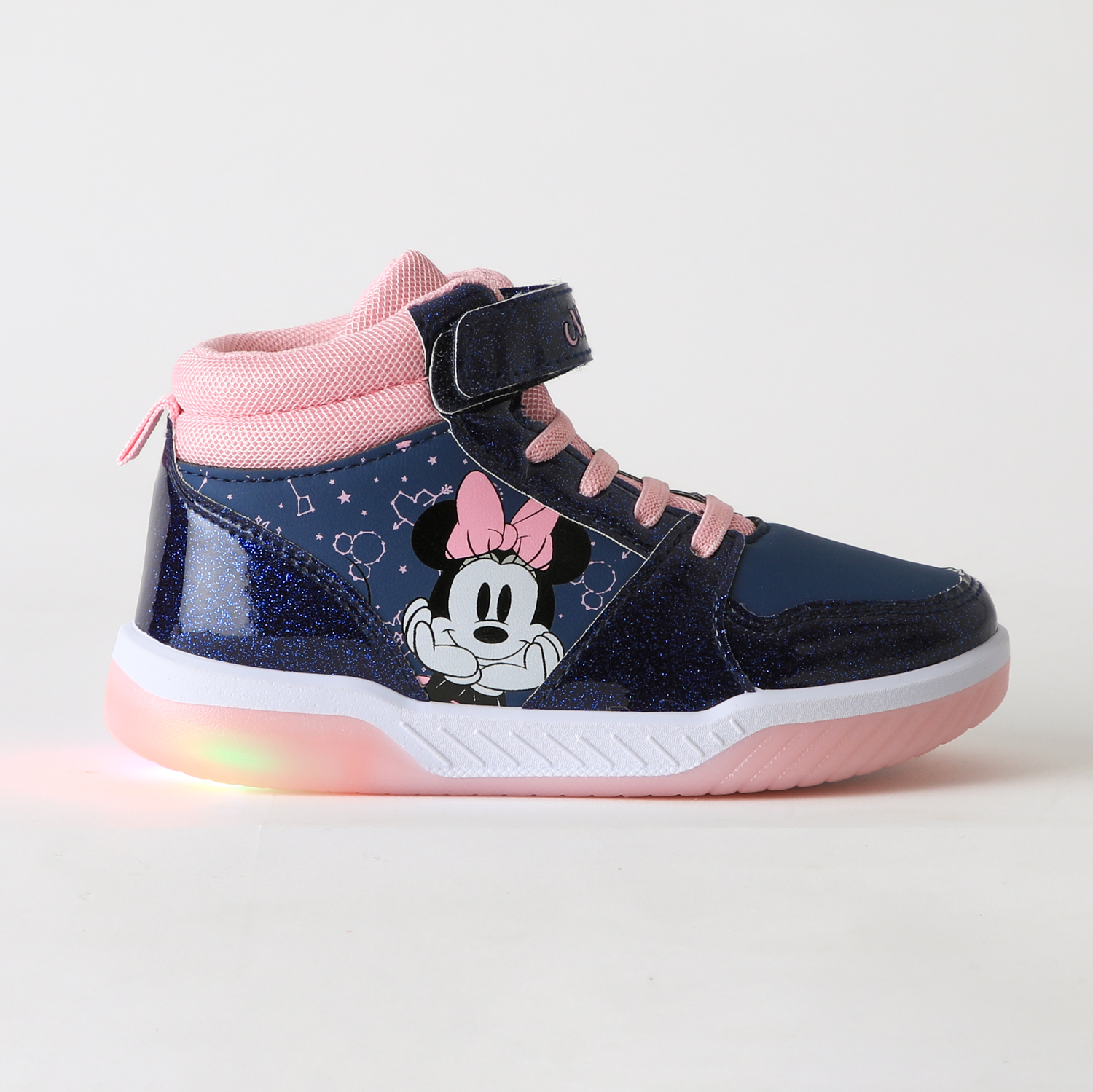 ZAPATILLA CAÑA ALTA NIÑA LUCES AZUL MINNIE DISNEY - 1