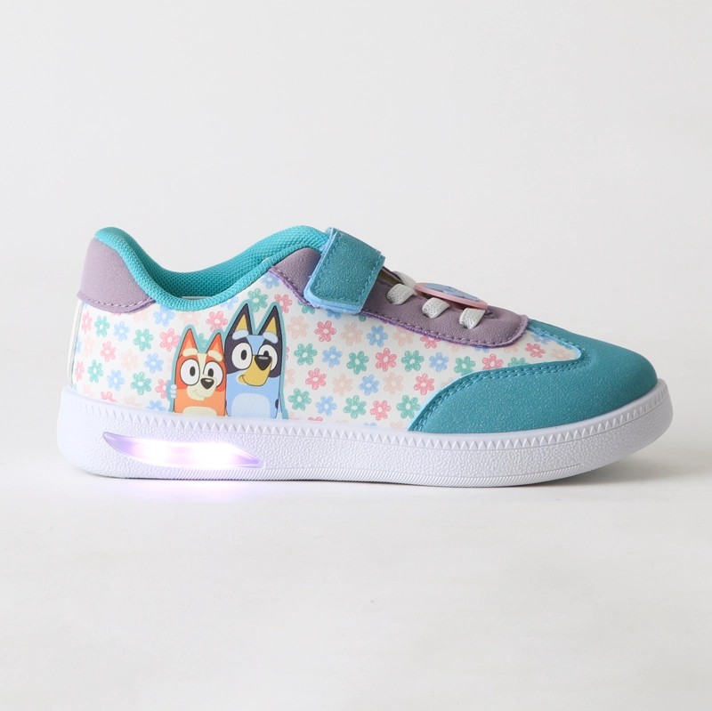 ZAPATILLA LUCES NIÑA VELCRO CELESTE BINGO & BLUEY - 1