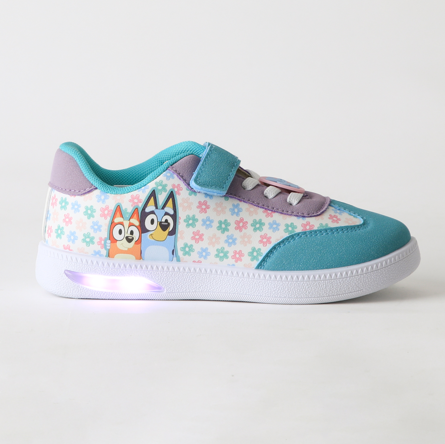 ZAPATILLA LUCES NIÑA VELCRO CELESTE BINGO & BLUEY - 1