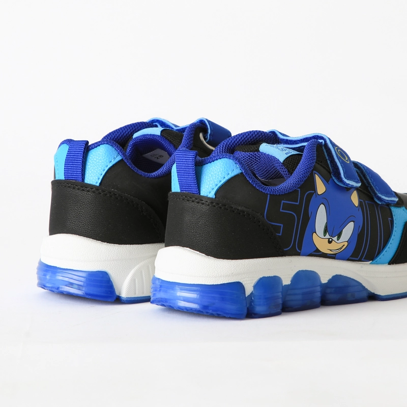 ZAPATILLA LUCES NIÑO VELCRO NEGRO SONIC - 3