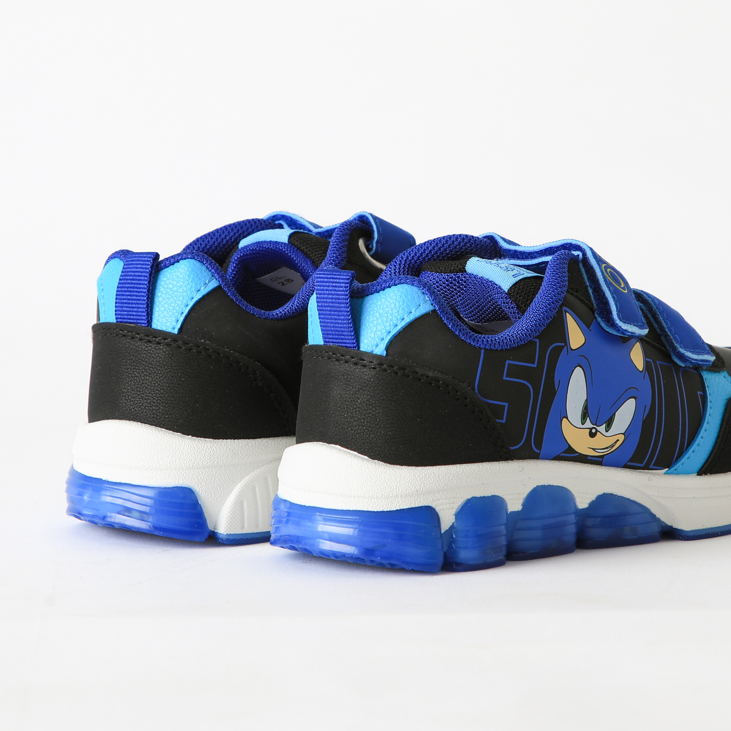 ZAPATILLA LUCES NIÑO VELCRO NEGRO SONIC - 3