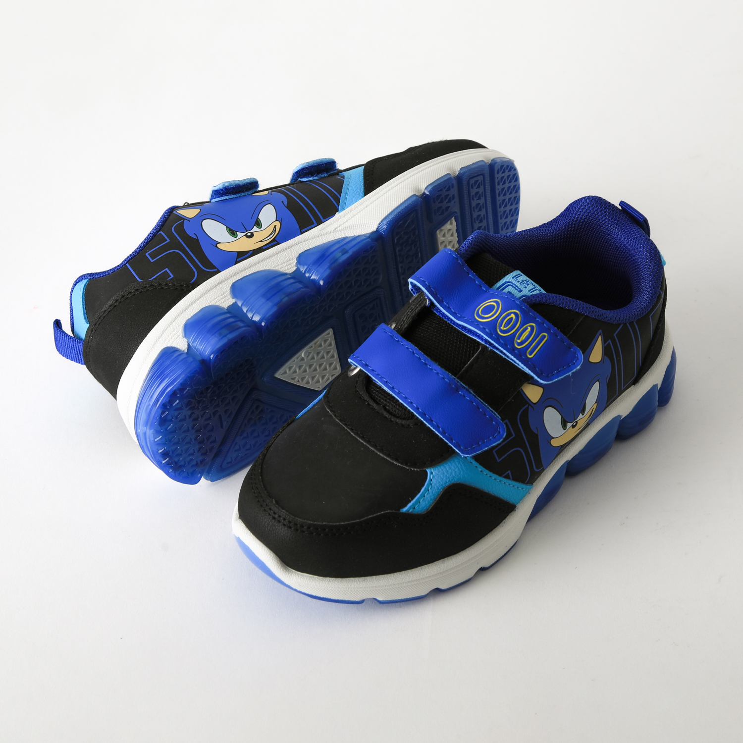 ZAPATILLA LUCES NIÑO VELCRO NEGRO SONIC - 4