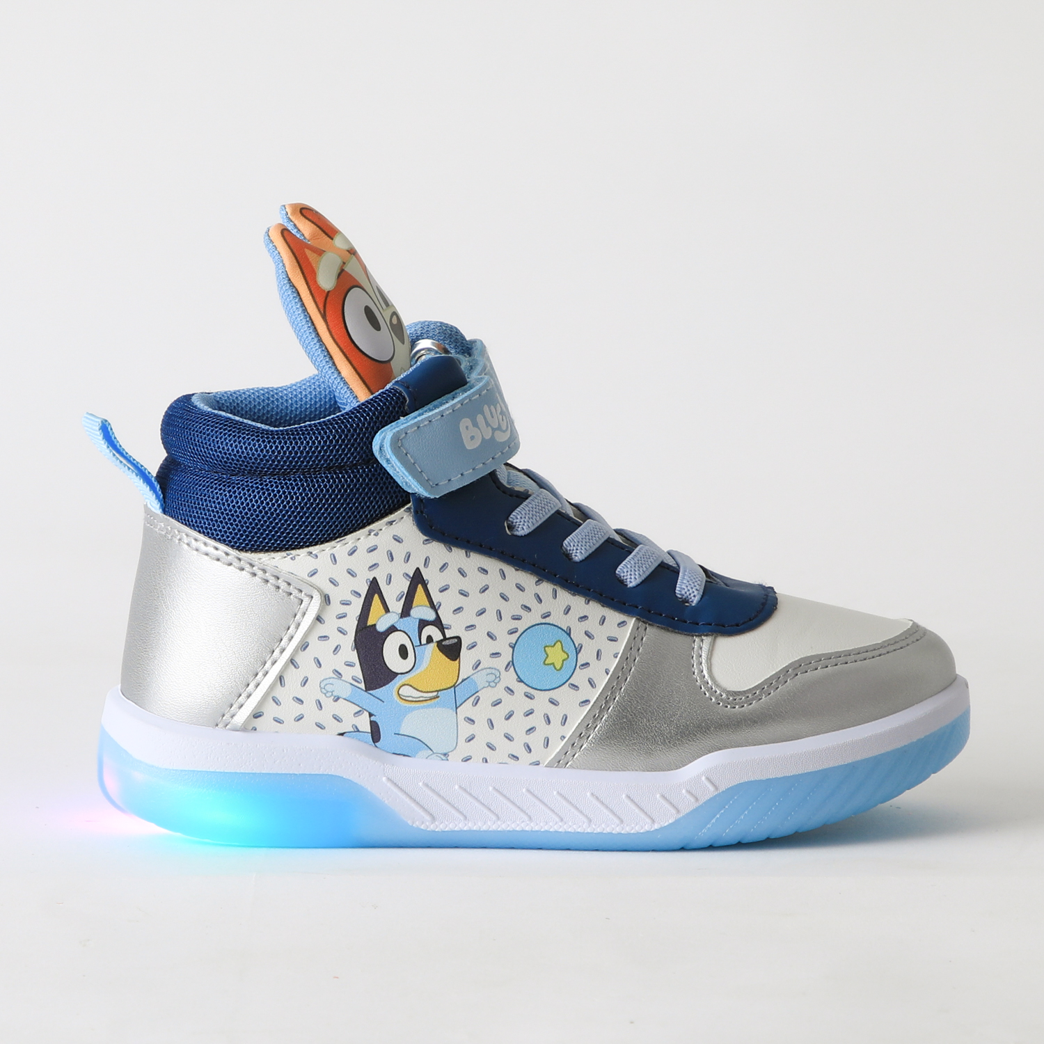ZAPATILLA CAÑA ALTA NIÑO LUCES BLANCO BINGO & BLUEY - 1