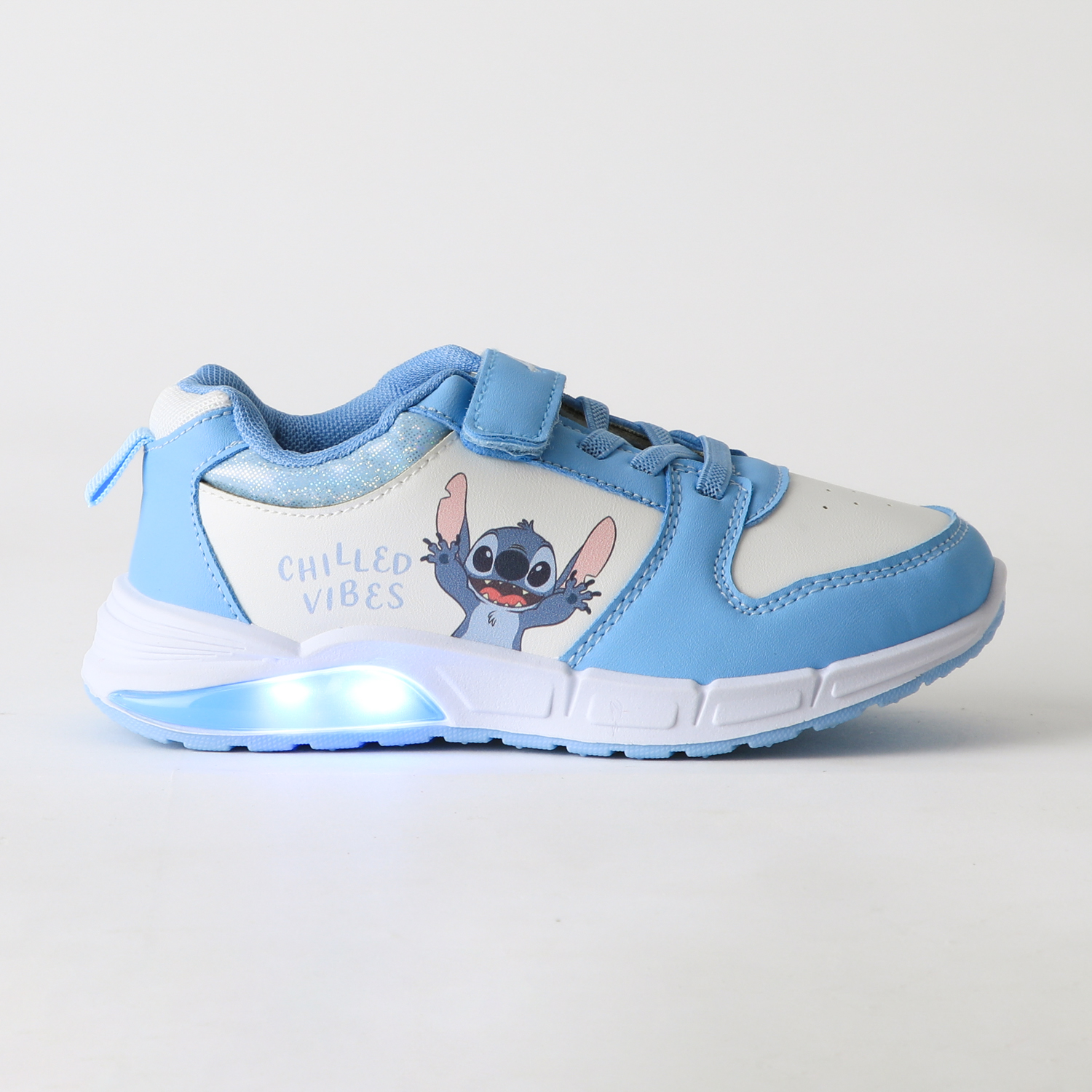 ZAPATILLA LUCES NIÑA VELCRO LILO & STITCH AZUL DISNEY - 1
