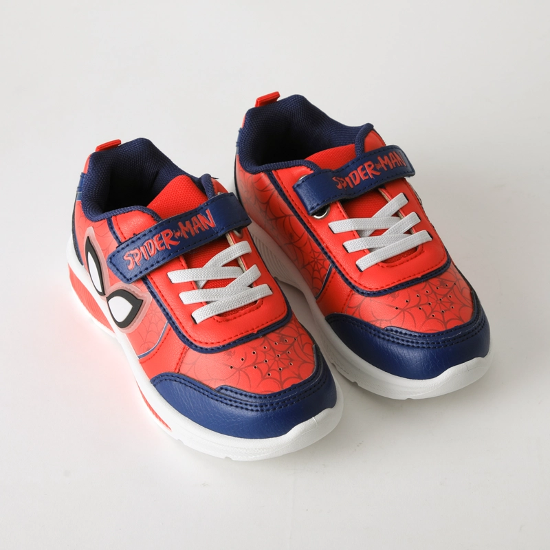 ZAPATILLA LUCES NIÑO VELCRO SPIDERMAN OJOS ROJO MARVEL - 2