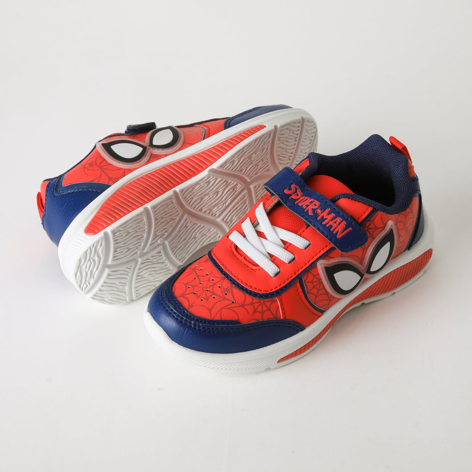 ZAPATILLA LUCES NIÑO VELCRO SPIDERMAN OJOS ROJO MARVEL - 4