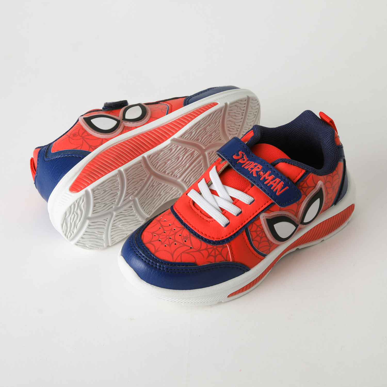 ZAPATILLA LUCES NIÑO VELCRO SPIDERMAN OJOS ROJO MARVEL - 4
