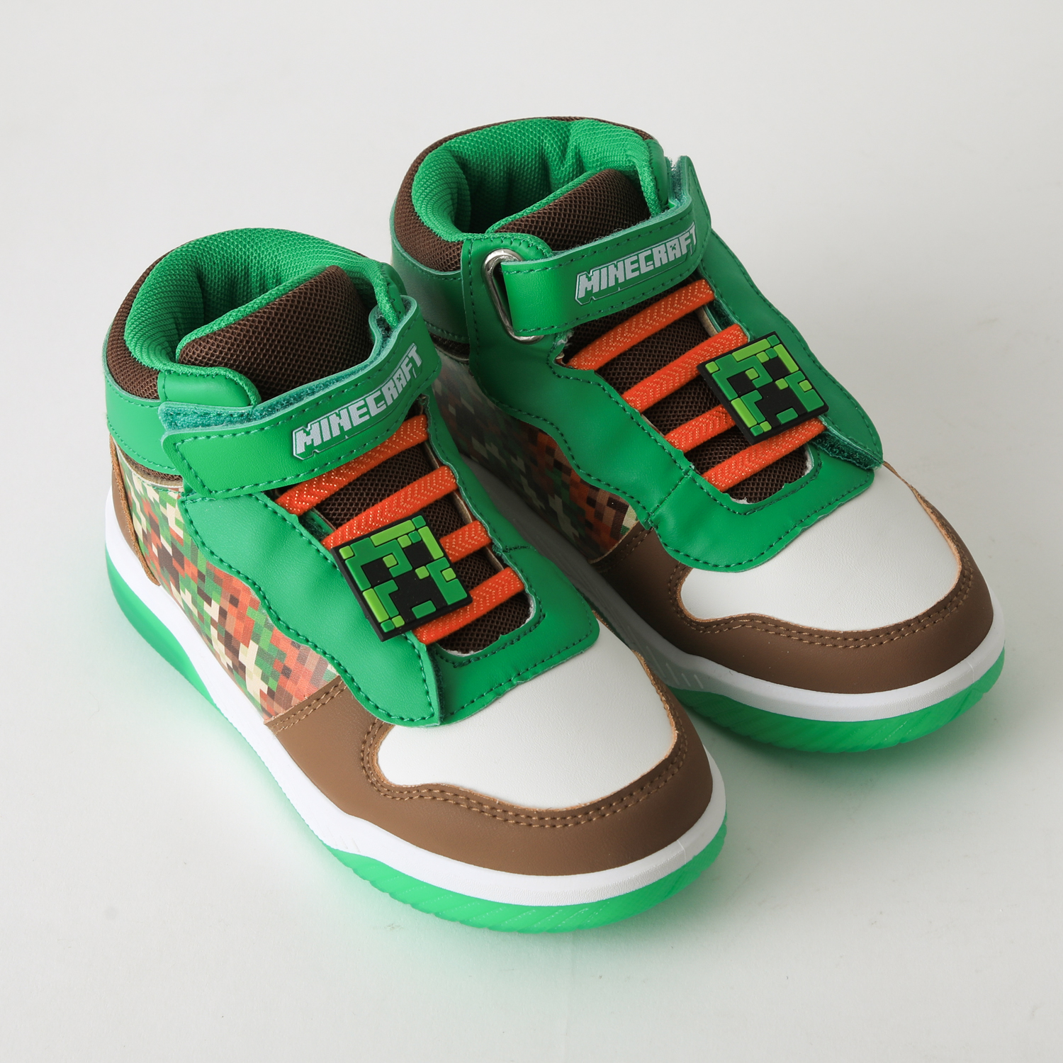 ZAPATILLA CAÑA ALTA NIÑO LUCES FULL PRINT VERDE MINECRAFT - 2