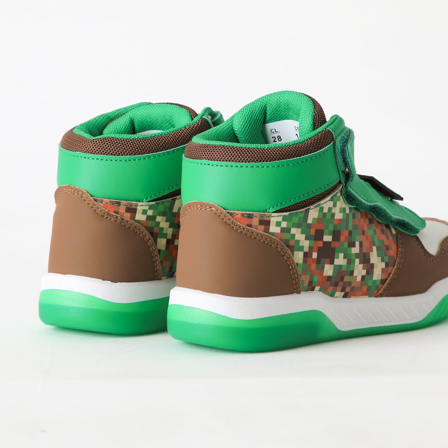 ZAPATILLA CAÑA ALTA NIÑO LUCES FULL PRINT VERDE MINECRAFT - 3