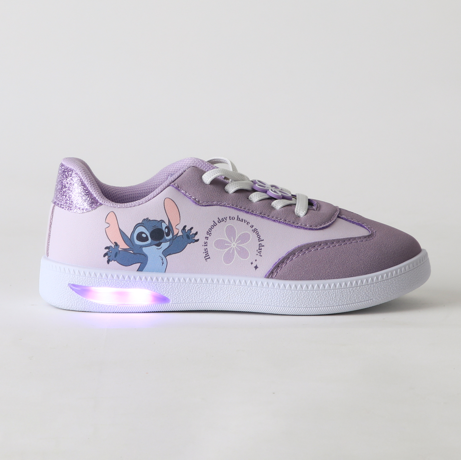 ZAPATILLA LUCES NIÑA FLOR LILO & STITCH MORADO DISNEY - 1